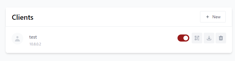 Wireguard clients panel