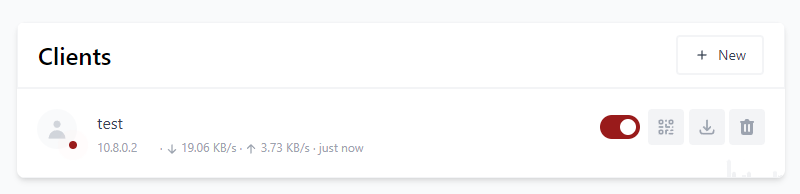 Wireguard clients panel